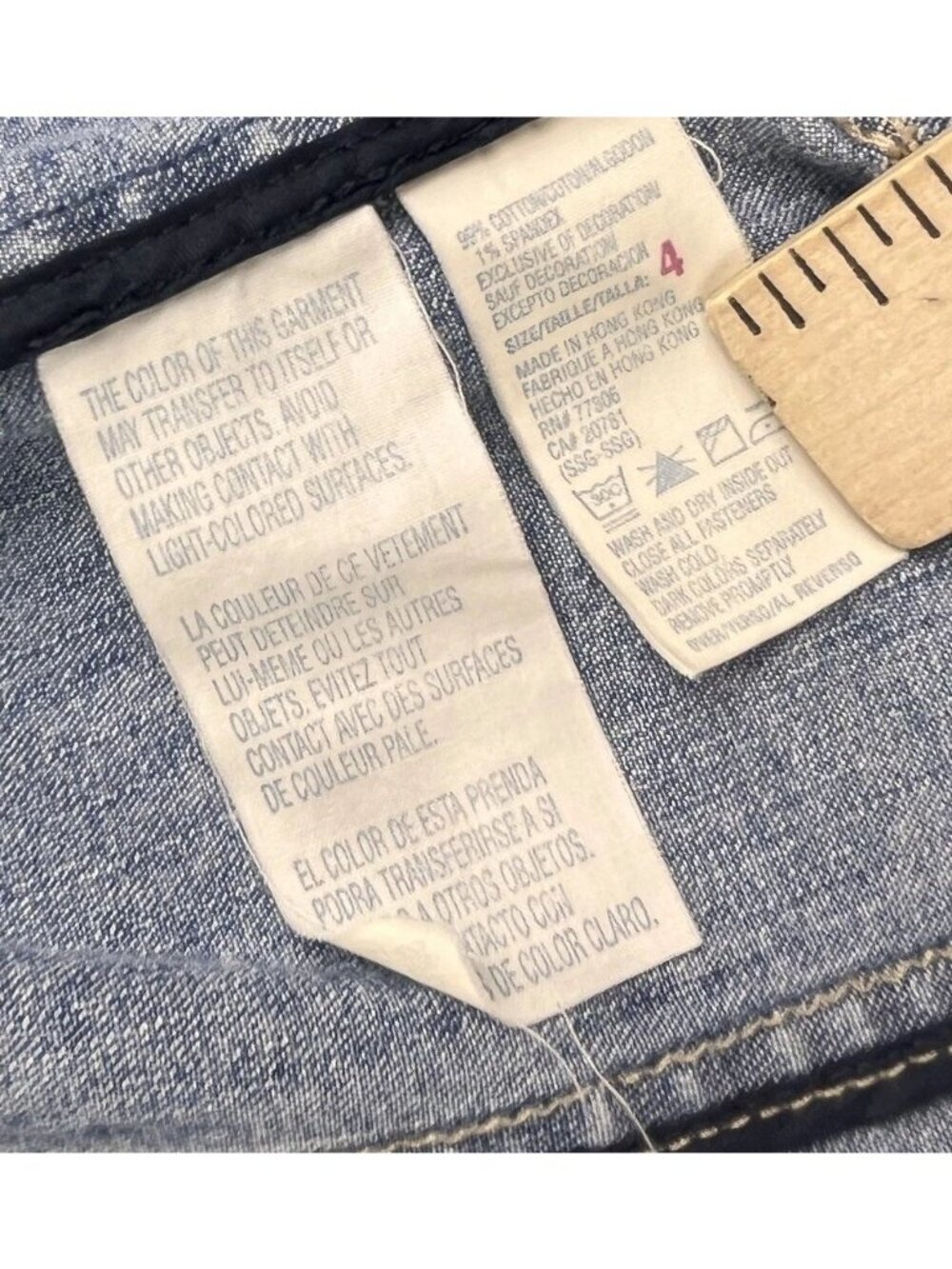 Vintage Tommy Hilfiger Denim Jean Jacket Women 4 Blue Stretch Y2K Button up - Picture 5 of 15